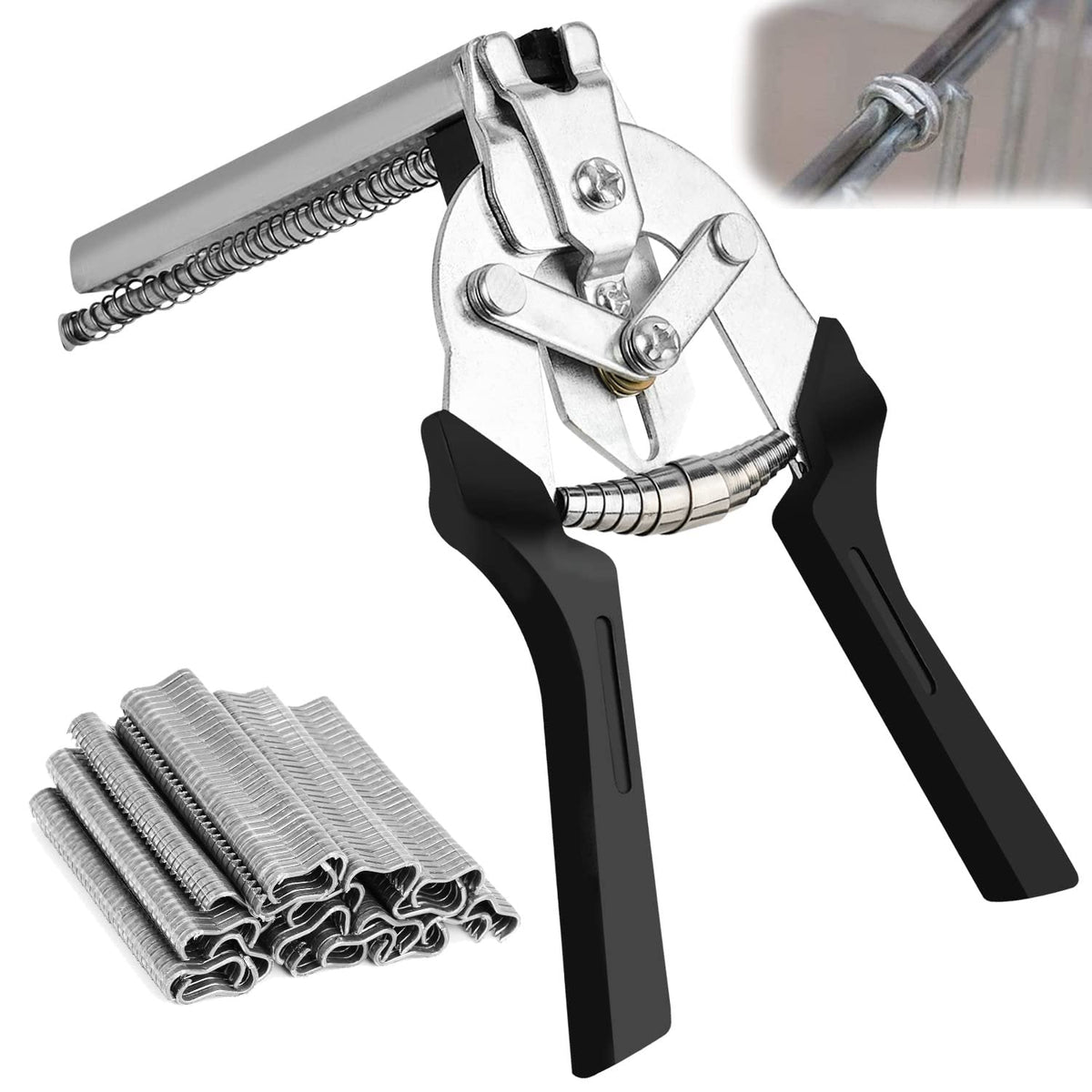TYIIMAX™ M-Type Hog Ring Pliers Kit – Semi-Automatic Spring-Loaded Fence & Cage Repair Tool