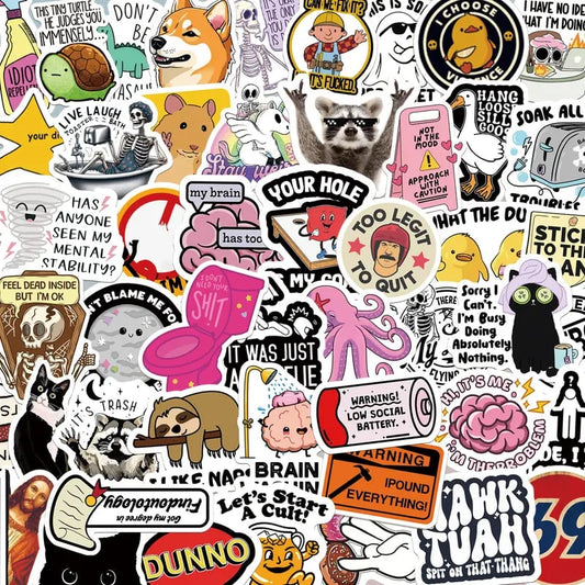 ✨130pcs Funny Stickers for Adults – Prank Meme (Dirty) Hilarious Sticker Pack(Waterproof & No Residue)