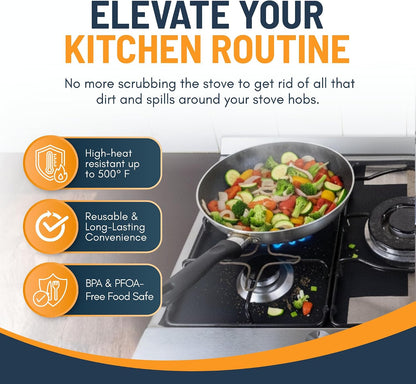 🥘Reusable Gas Stove Burner Liners♻️ (Set of 4)