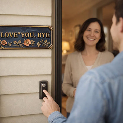 “Love You, Bye” – Entryway Wall Sign