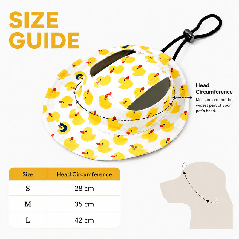 🐾 Cute Printed Pet Bucket Hat – Breathable Sun Hat for Dogs & Cats