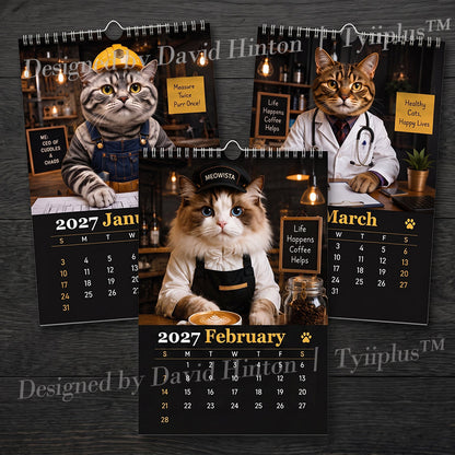 😹The Daily Grind: Cats at Work 2027 Calendar