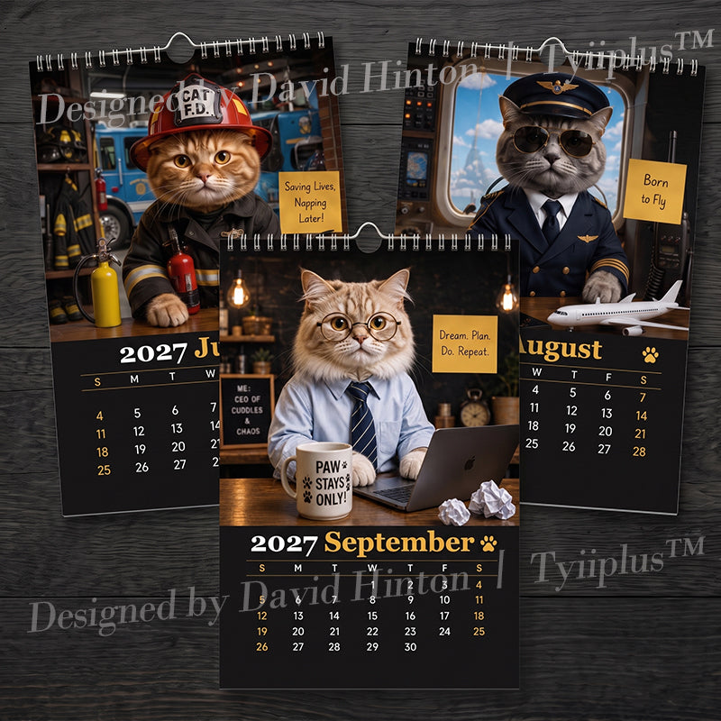 😹The Daily Grind: Cats at Work 2027 Calendar