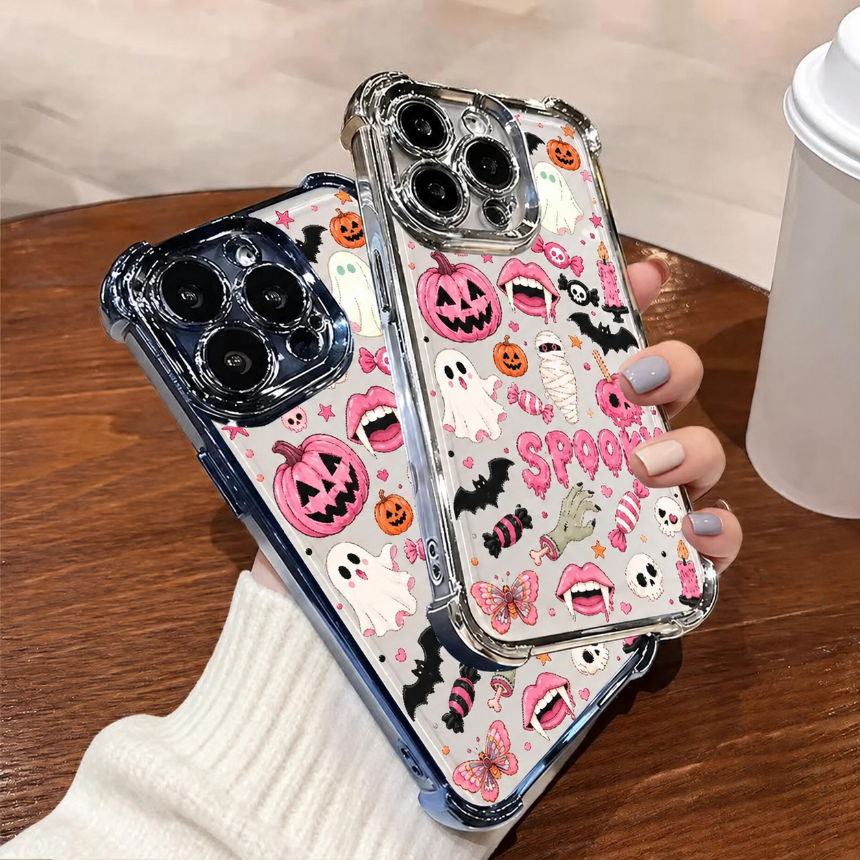 🎃TYIIMAX™ Halloween Candy Ghost Phone Case – Cute Pumpkin & Ghost Design, Shockproof Magnetic Case