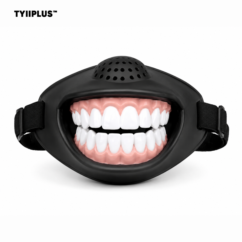 TYIIMAX™ Funny Smile Dog Muzzle – Novelty Big Teeth Pet Mask with Adjustable Straps