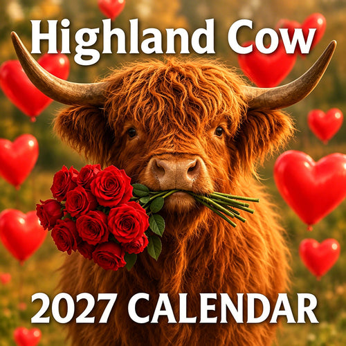 2027 Highland Cow Wall Calendar