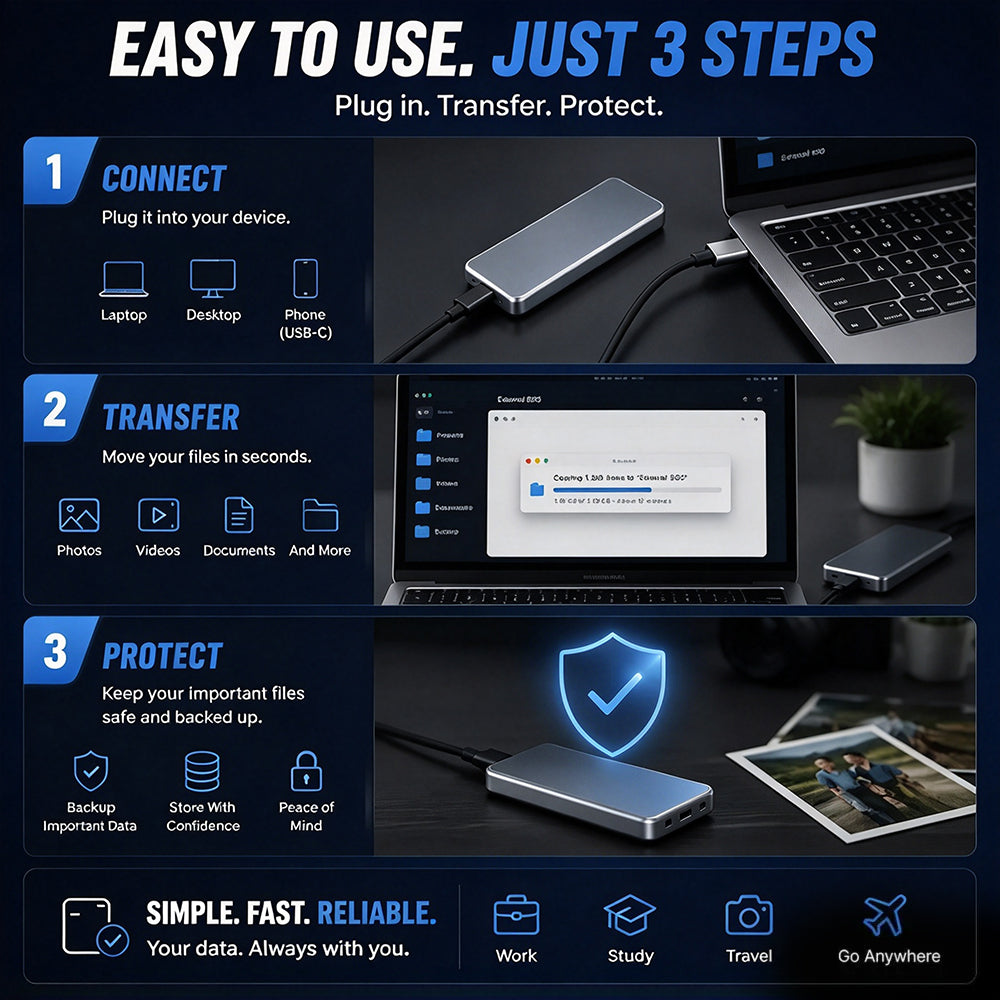 🔥 LAST DAY 48% OFF-Portable External SSD – Protect Your Photos, Videos & Important Files