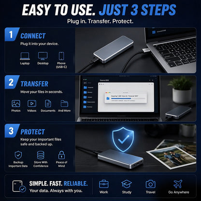🔥 LAST DAY 48% OFF-Portable External SSD – Protect Your Photos, Videos & Important Files
