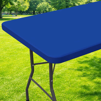 Stretch Fabric Table Top Cap Cover – Elastic Edge, Waterproof & Reusable