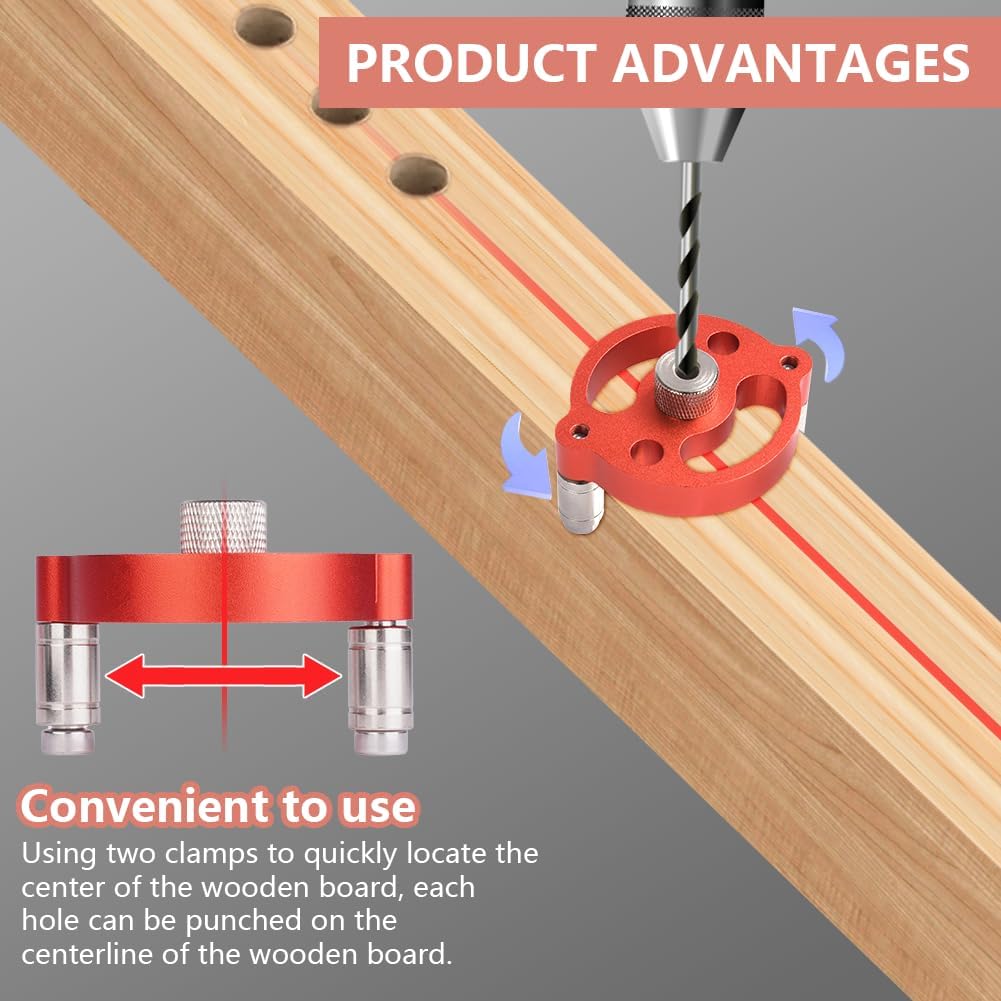 🛠️Self-Centering Doweling Jig – Precision Drill Guide for Perfect Wood Joints