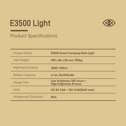 TyiiPlus E3500 Smart Camping Light