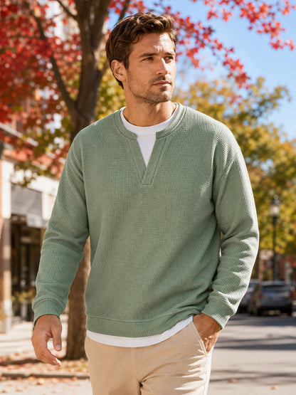 Layered Comfort Waffle Tee