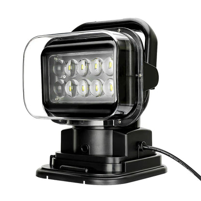 50W Remote Control 360° Rotating LED Searchlight