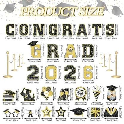 🎓2026 Grad Magnets – 30Pc Set for Celebration Decor🧲(Cars, Fridges & More)