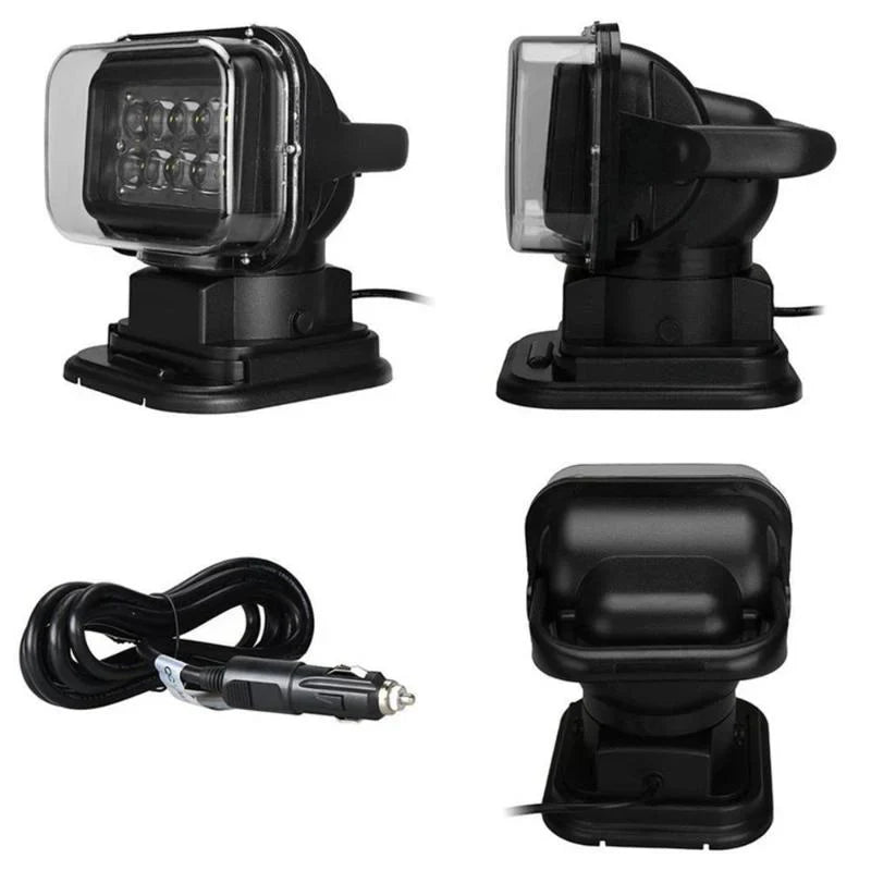 50W Remote Control 360° Rotating LED Searchlight