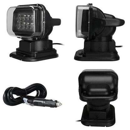 50W Remote Control 360° Rotating LED Searchlight