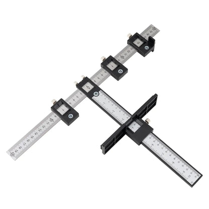 Cabinet Hardware Jig – Handle Template with Engraved Rulers & Self‑Punching Centre