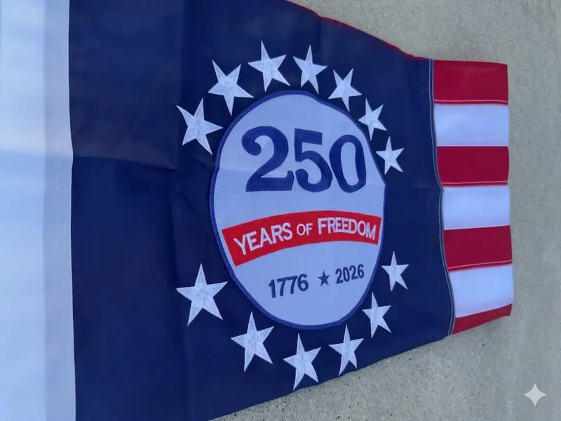 🔥250th Anniversary USA Commemorative Flag (3x5 Ft),Double-Sided Embroidered