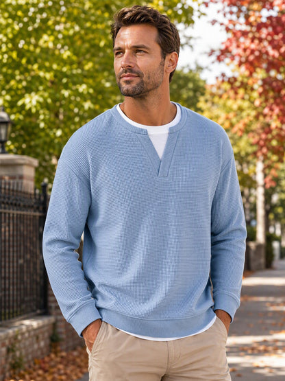 Layered Comfort Waffle Tee