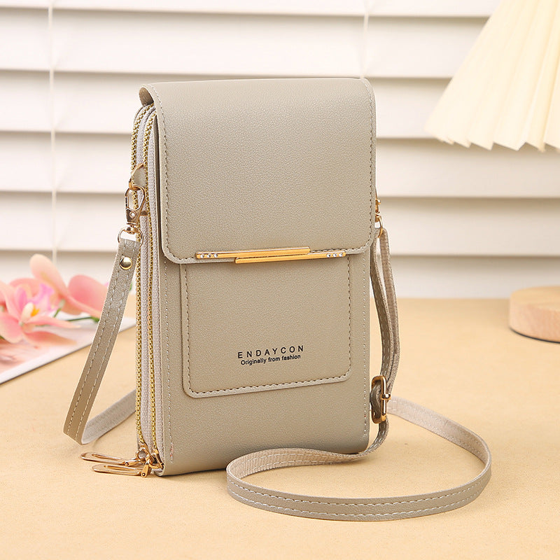 👜 📱 Simple and elegant women's touchscreen crossbody phone wallet
