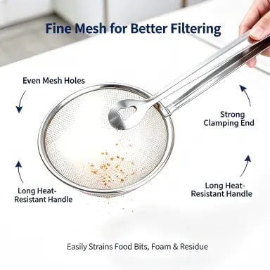 🔥Tyiimax™ 2-in-1 Stainless Steel Strainer Tongs – Grab, Drain & Serve with One Tool