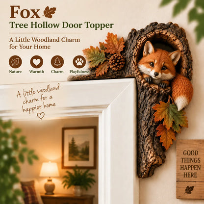 🐿️ 3D Chipmunk Tree Hollow Door Topper | Woodland Animal Doorway Decor For Cozy Nature Homes