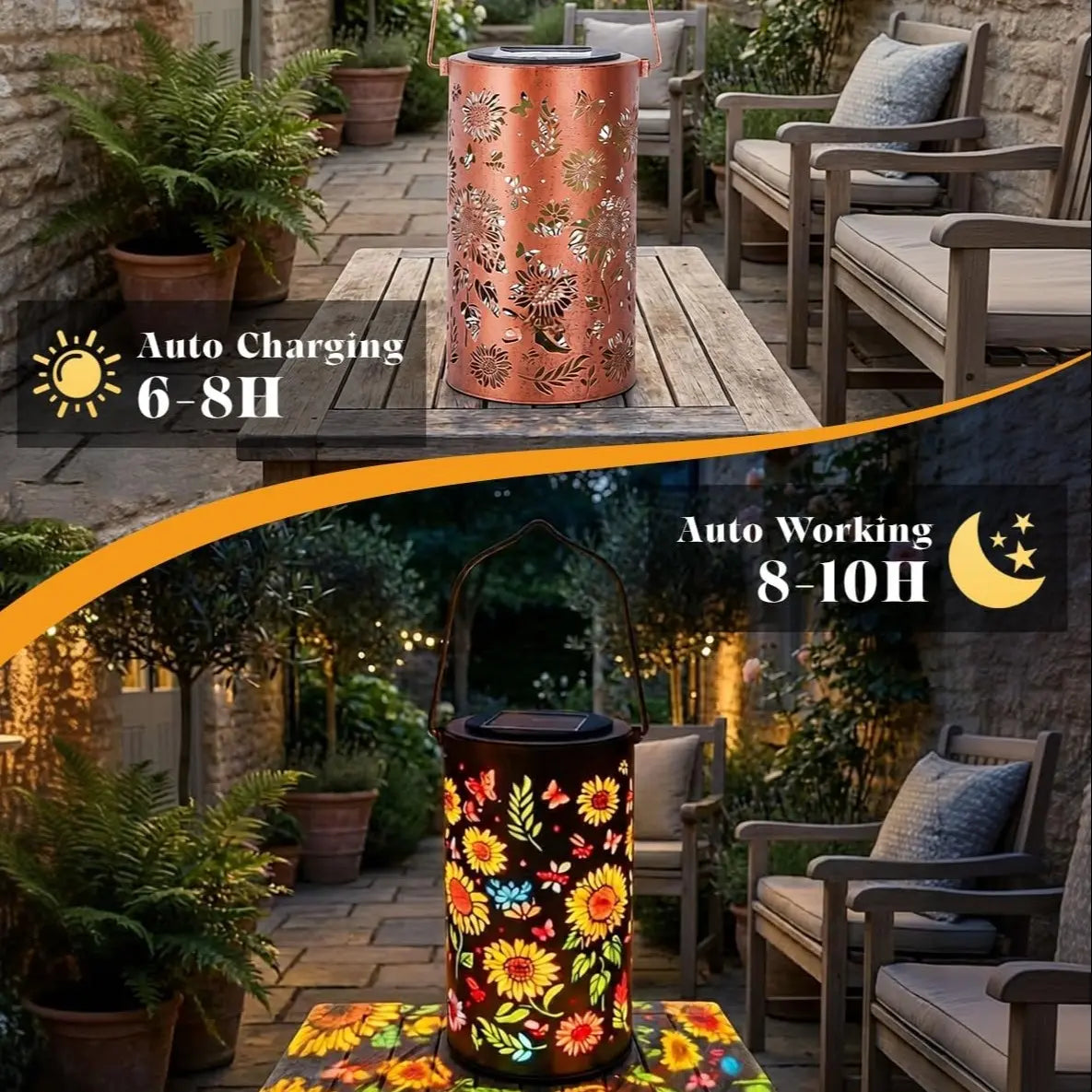🌻 Colorful Sunflower Glow Solar Garden Lantern