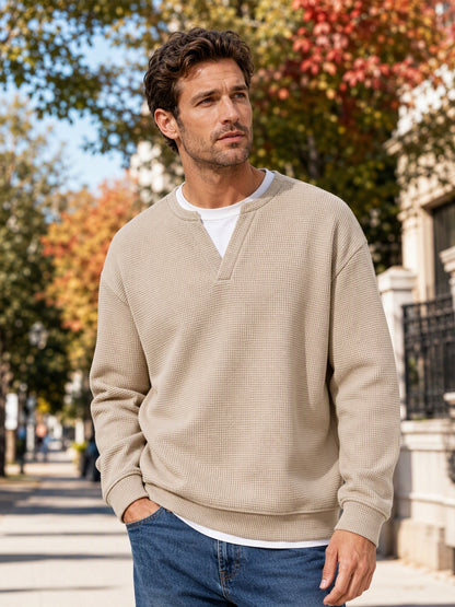 Layered Comfort Waffle Tee