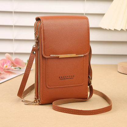 👜 📱 Simple and elegant women's touchscreen crossbody phone wallet
