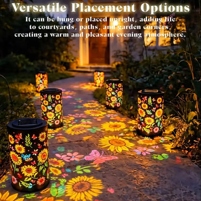 🌻 Colorful Sunflower Glow Solar Garden Lantern