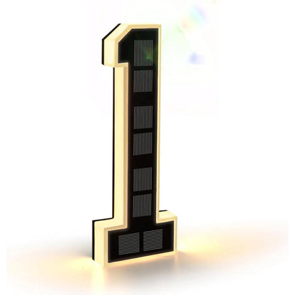 9 Inch Solar-Powered Lighted House Numbers