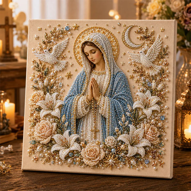 🙏 Jesus & Mary Sacred Pearl Art Kit