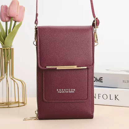 👜 📱 Simple and elegant women's touchscreen crossbody phone wallet