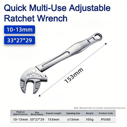 TyiiPlus Self-Setting Spanner - Heavy-Duty Adjustable Crab Claw Wrench