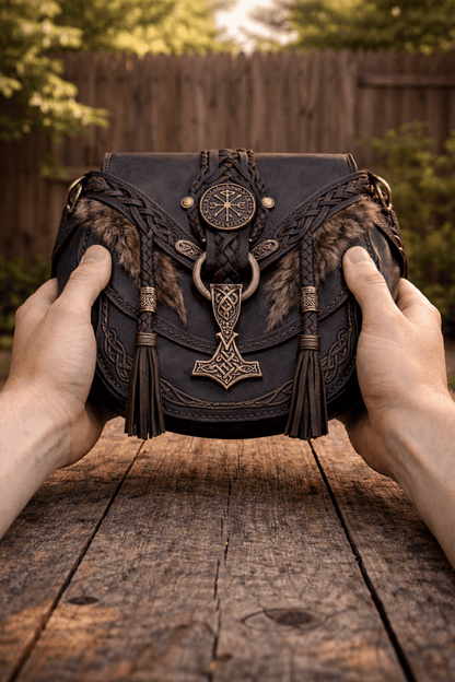 ⚔️ 👜Nathan's Viking Bags - 💕Perfect for men and women who love travel and adventure (✨Crossbody Strap Included)