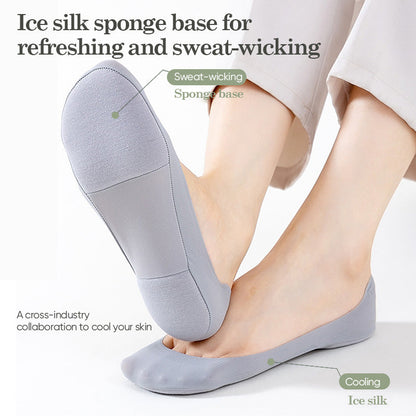 Women's Thickened Sponge-Soled Boat Socks - Sweat-Absorbent, Shock-Proof, Anti-Slip, and Invisible