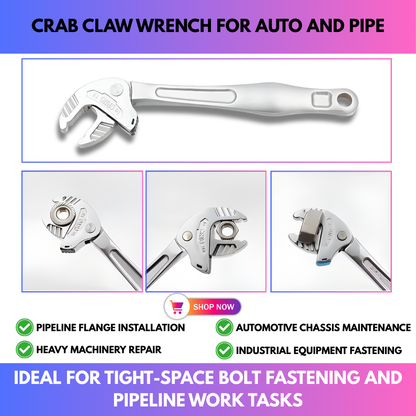 TyiiPlus Self-Setting Spanner - Heavy-Duty Adjustable Crab Claw Wrench