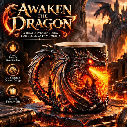 🐉 Dragonfire 3D Heat-Reveal Magic Mug | Add a Hot Drink. Awaken the Dragon.🔥