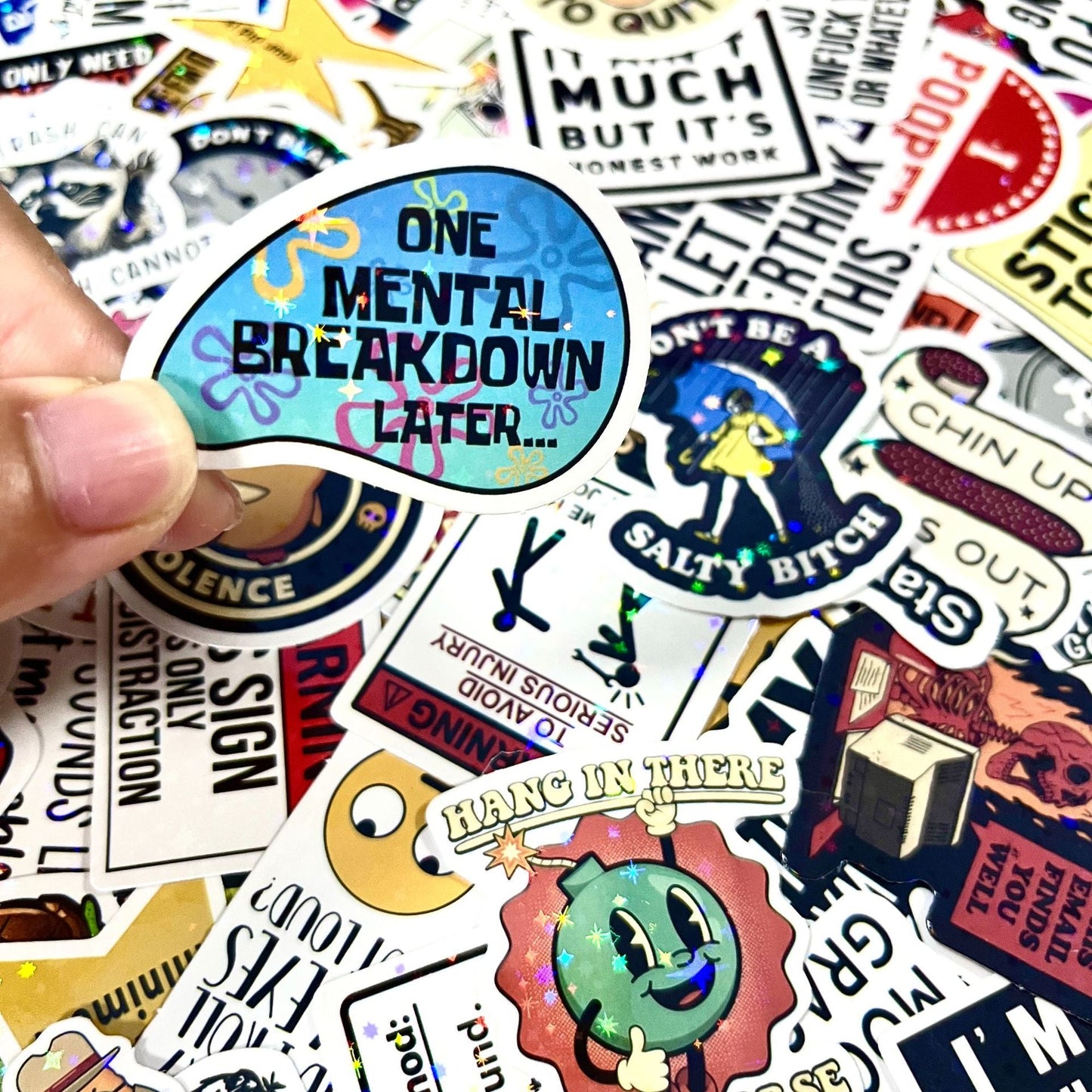 ✨130pcs Funny Stickers for Adults – Prank Meme (Dirty) Hilarious Sticker Pack(Waterproof & No Residue)