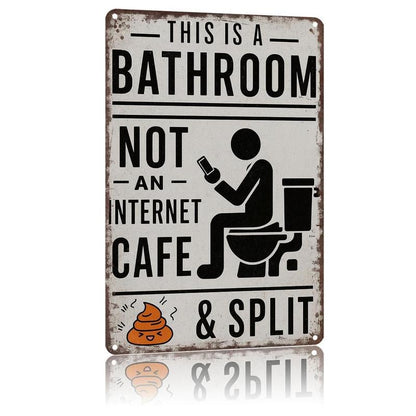 🎨 Farmhouse Bathroom Humor Sign • Quirky Washroom Wall Art 🧱