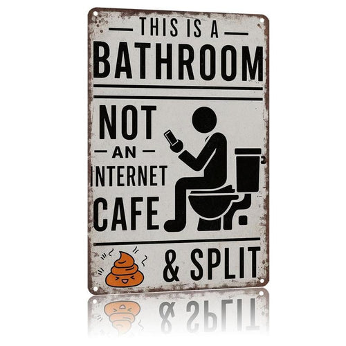 🎨 Farmhouse Bathroom Humor Sign • Quirky Washroom Wall Art 🧱