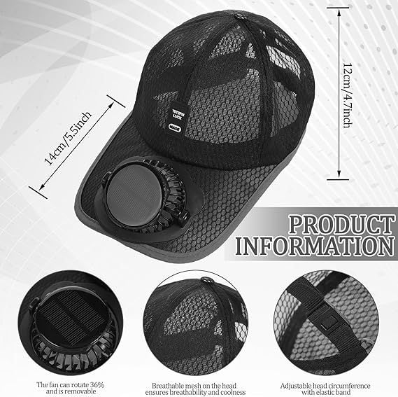 Ultralight UV Protection Baseball Cap with Solar Fan – 2026 New