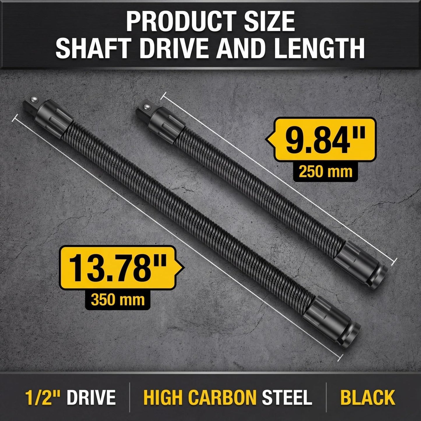 1/2" Drive Flexible Socket Extension Bar & Universal Joint Set