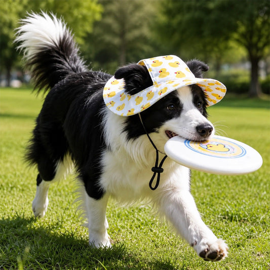 🐾 Cute Printed Pet Bucket Hat – Breathable Sun Hat for Dogs & Cats