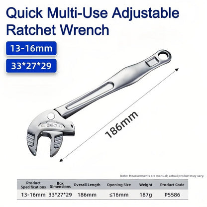 TyiiPlus Self-Setting Spanner - Heavy-Duty Adjustable Crab Claw Wrench