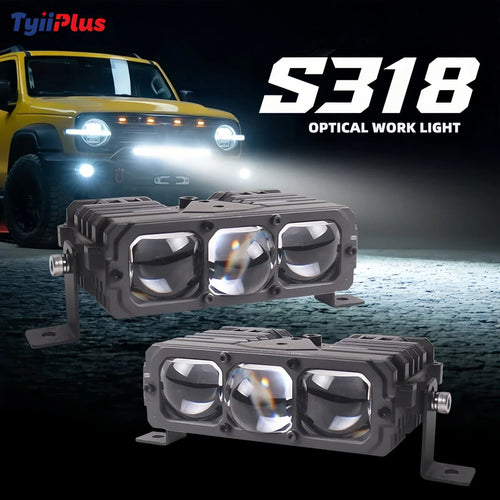 TyiiPlus 75W LED Driving Light – Super Bright 5500K Waterproof Car Spotlight