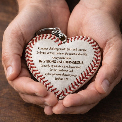 ⚾️✝The "Faith in the Game" Heart Baseball Keychain