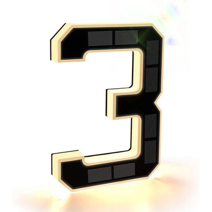 9 Inch Solar-Powered Lighted House Numbers