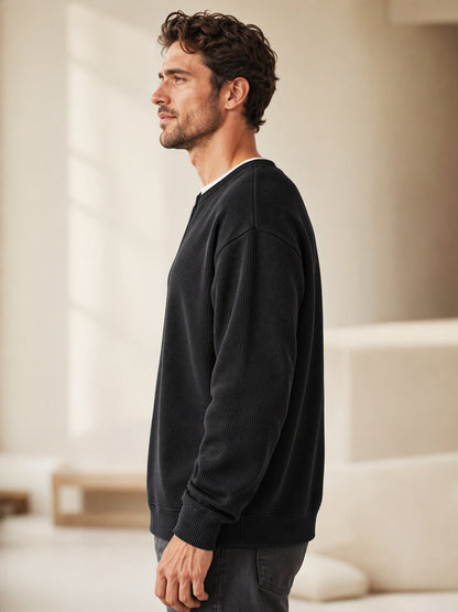 Layered Comfort Waffle Tee