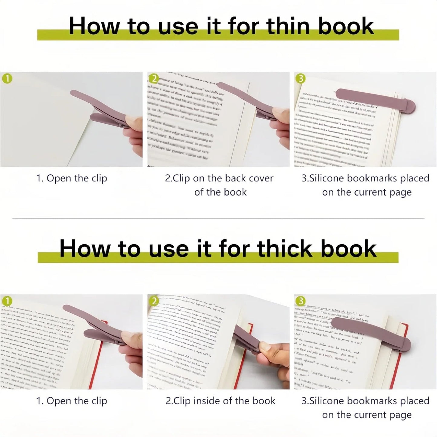 TYIIMAX Silicone Automatic Bookmark